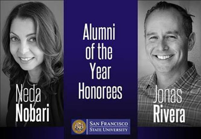 In Conversation With The Alumni Of The Year Jonas Rivera and Neda Nobari
