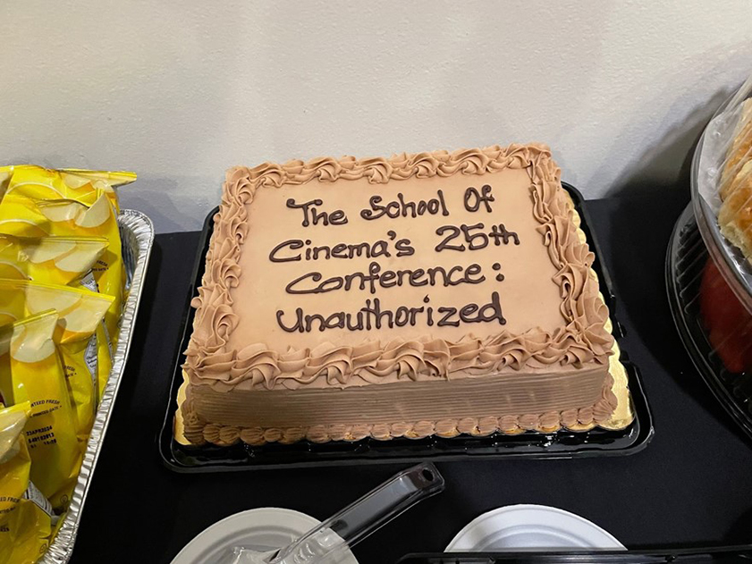 Brown cake for the 25th School of Cinema conference