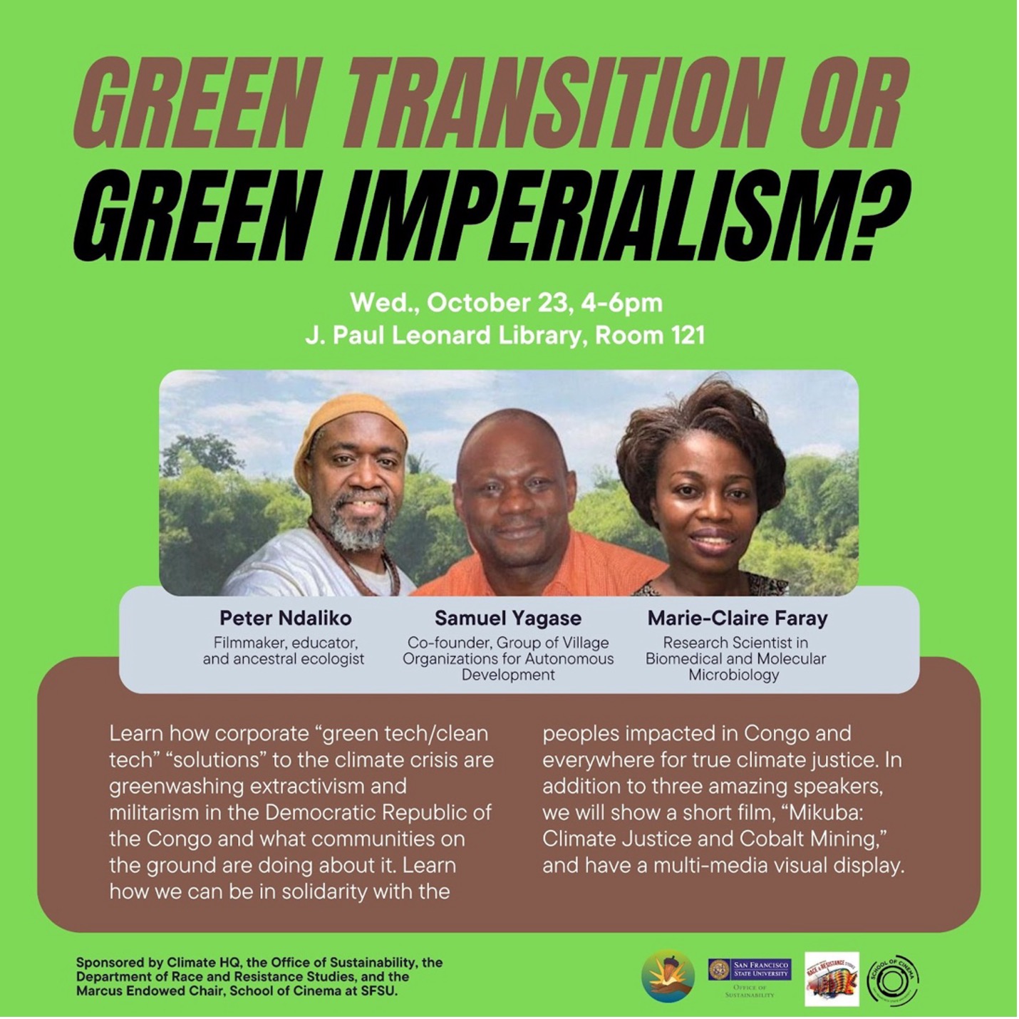 Green Transition of Green Imperialism event flyer