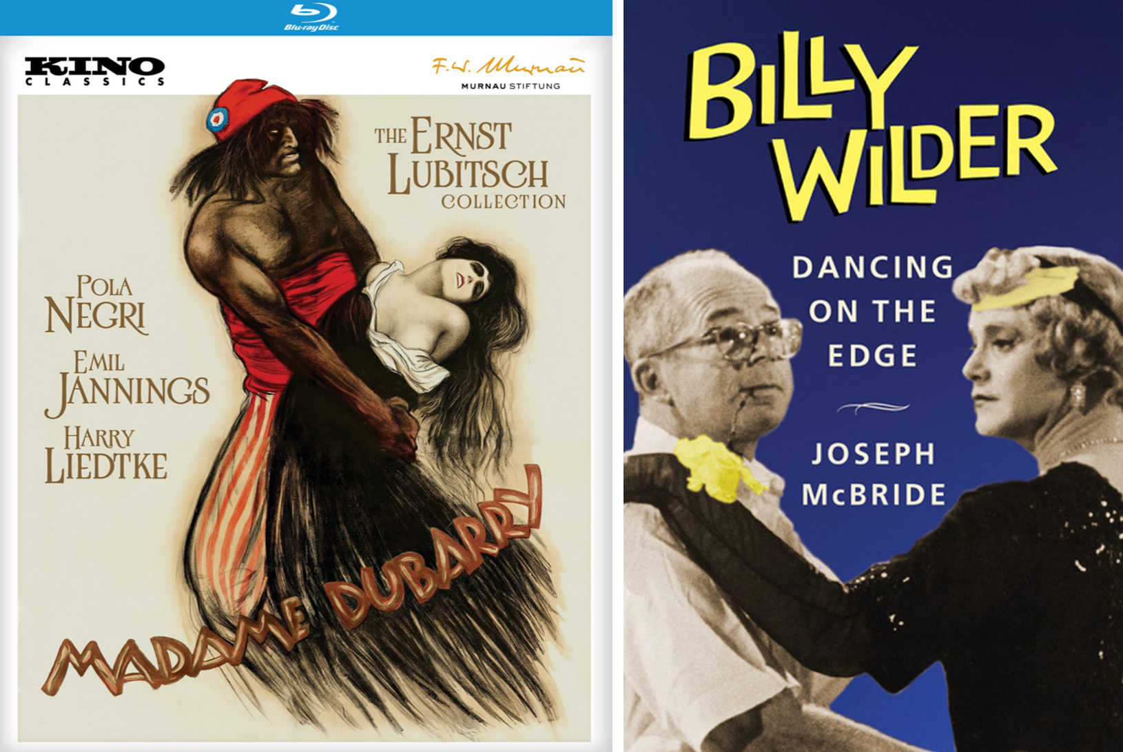 Madame Dubarry Bluray cover (left) and Billy Wilder: Dancing on the Edge book cover (right)