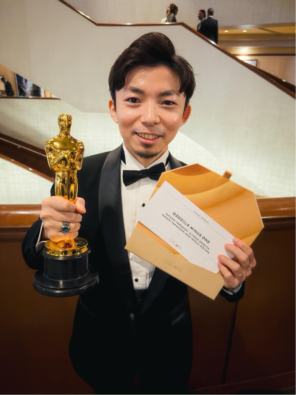 Matsumoto pictured with Oscar