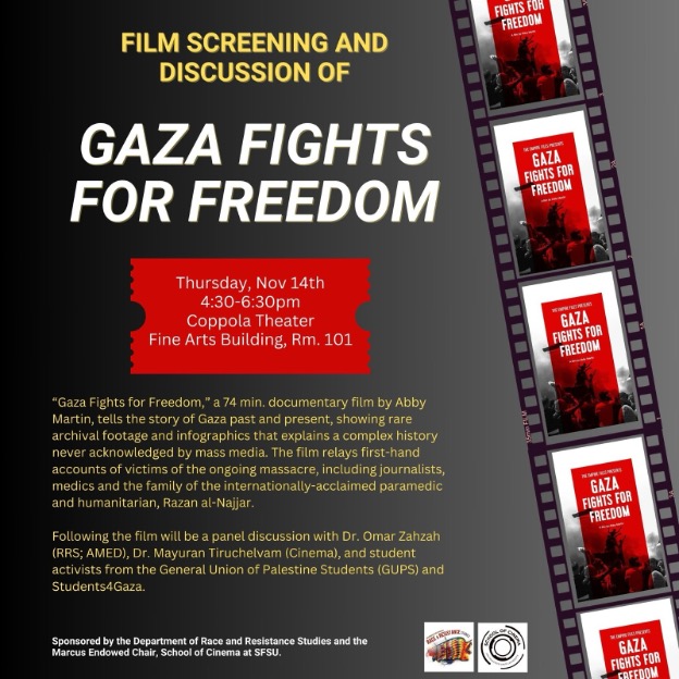 Gaza Fights for Freedom event flyer