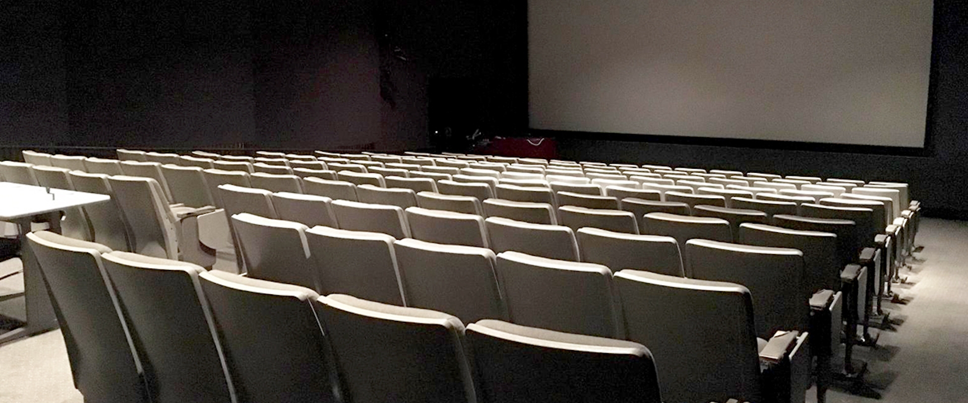 Coppola Theatre empty seats and screen